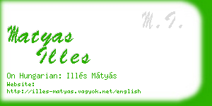 matyas illes business card