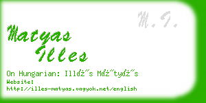 matyas illes business card